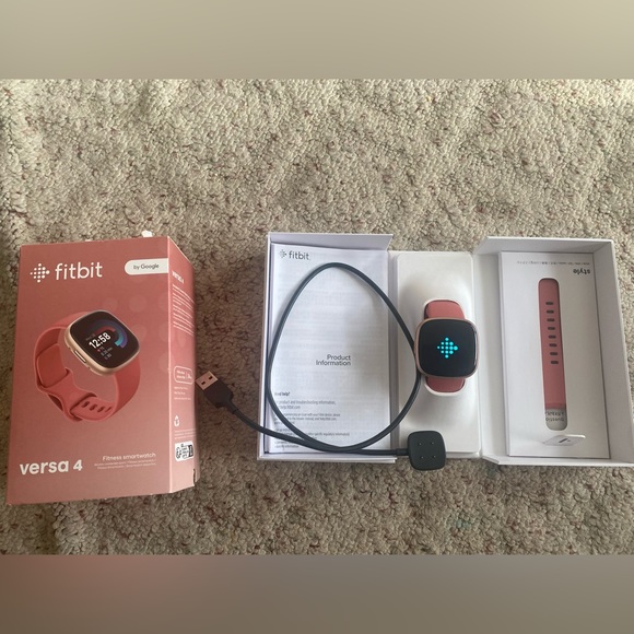 Versa 4 Fitbit Watch Rose /gold color. Comes with box - Picture 2 of 2